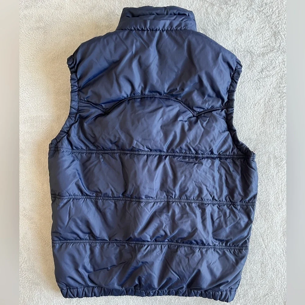 Defry01 Mens Puffer Vest Navy Full Zip Size Medium